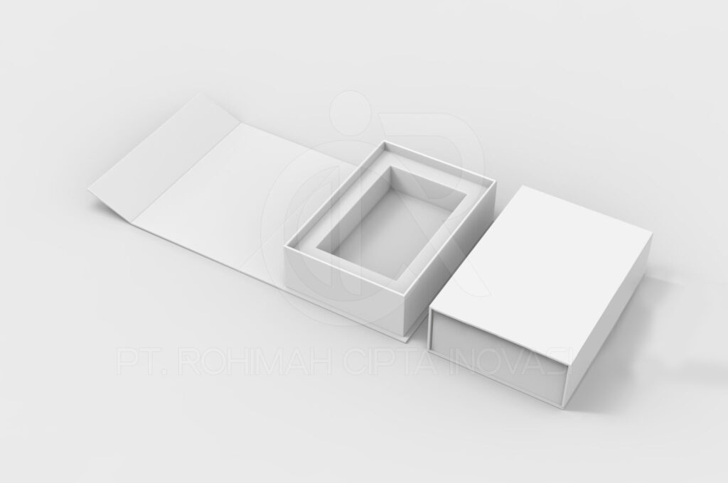 Blank folding box, 3d illustration.